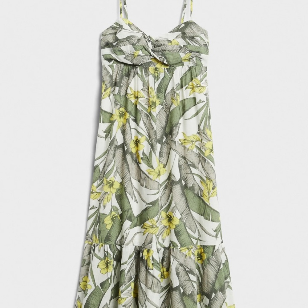 Banana Republic Front Knot Midi Dress